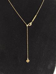 Moonstone Stone Necklace 10K Yellow Gold 3.79g